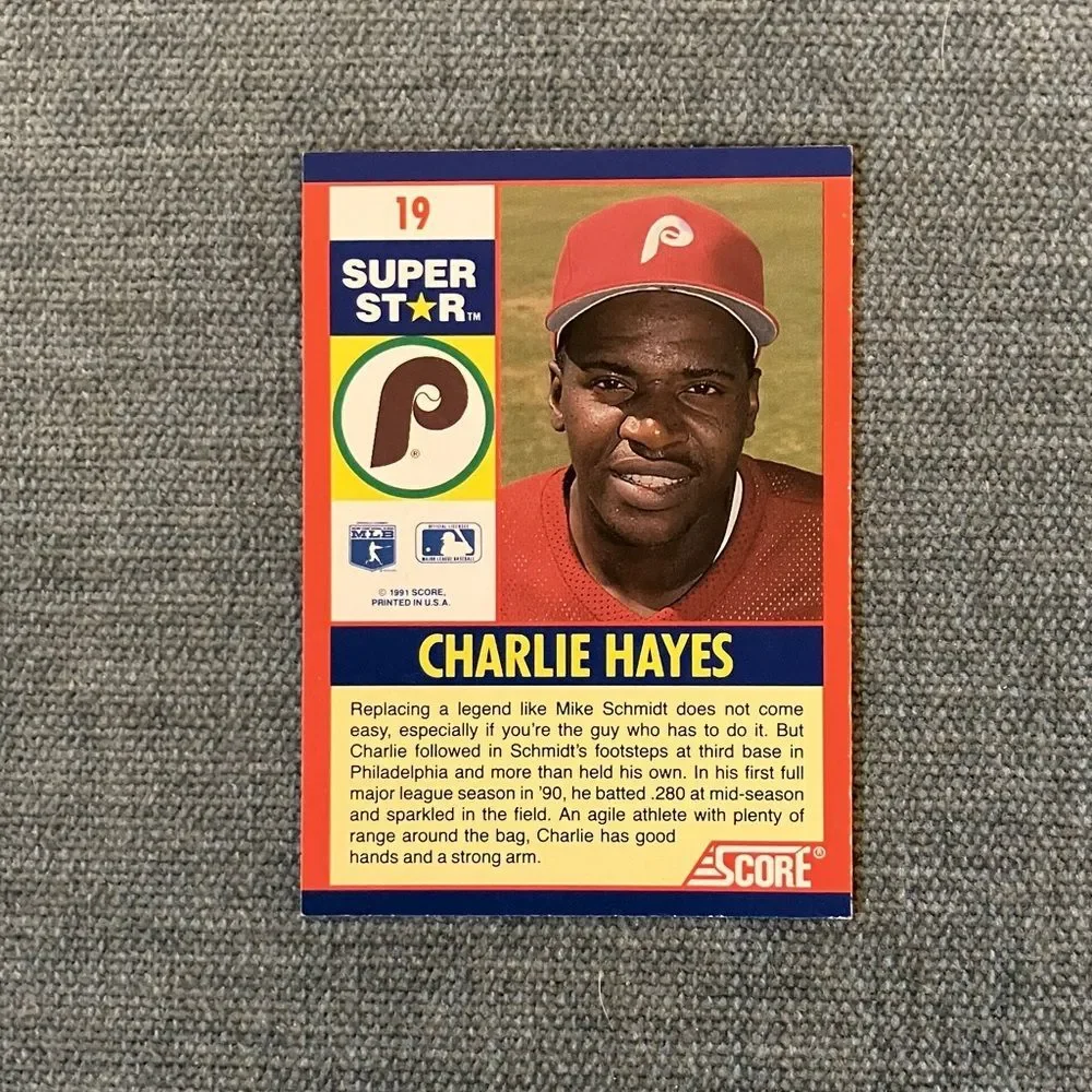 1991 Score Philadelphia Phillies Baseball Card Trading Card